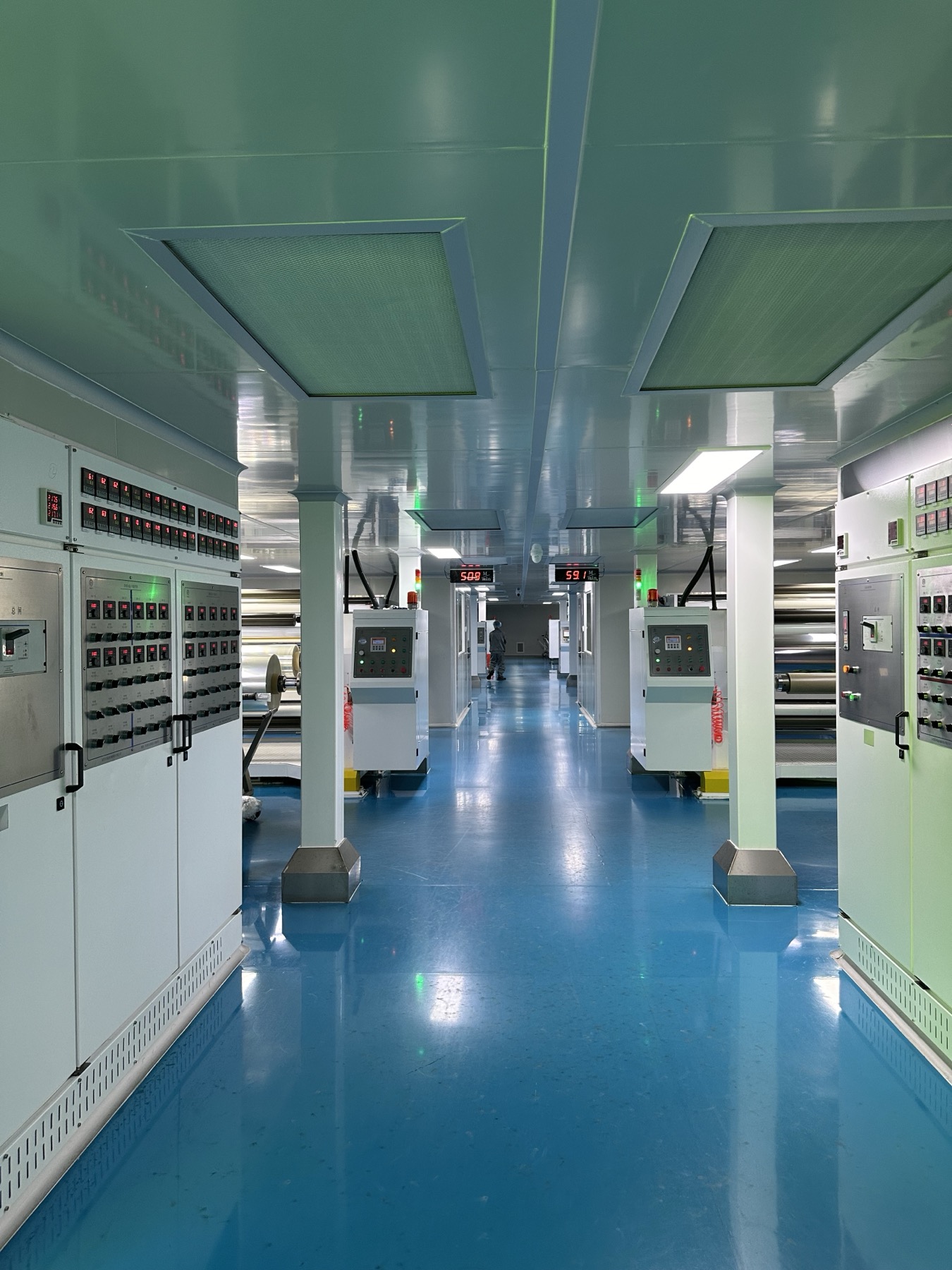 Clean window film coating and production line